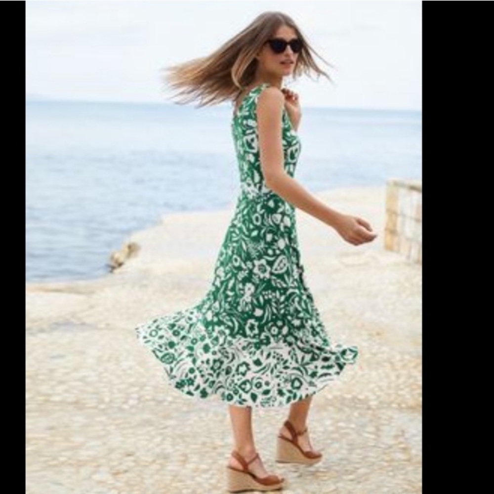 Boden Elisa jersey dress size 10P green